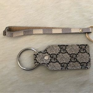 LV and Gucci inspired key chains